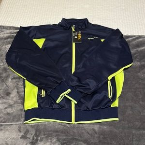 Navy blue Neon green Track suit set
